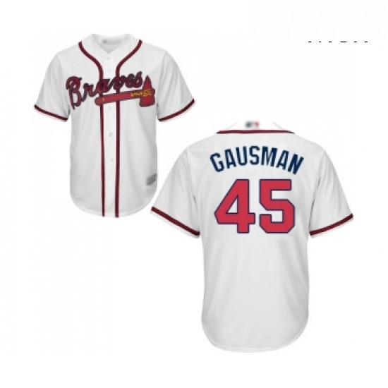 Mens Atlanta Braves 45 Kevin Gausman Replica White Home Cool Base Baseball Jersey Mens Atlanta Braves 45 Kevin Gausman Replica White Home Cool Base Baseball Jersey