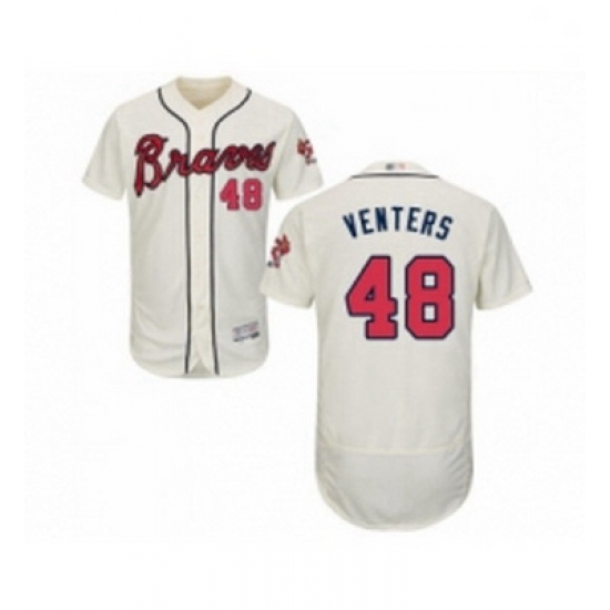 Mens Atlanta Braves 48 Jonny Venters Cream Alternate Flex Base Authentic Collection Baseball Jersey Mens Atlanta Braves 48 Jonny Venters Cream Alternate Flex Base Authentic Collection Baseball Jersey