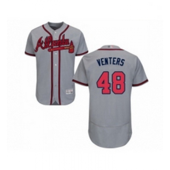 Mens Atlanta Braves 48 Jonny Venters Grey Road Flex Base Authentic Collection Baseball Jersey Mens Atlanta Braves 48 Jonny Venters Grey Road Flex Base Authentic Collection Baseball Jersey