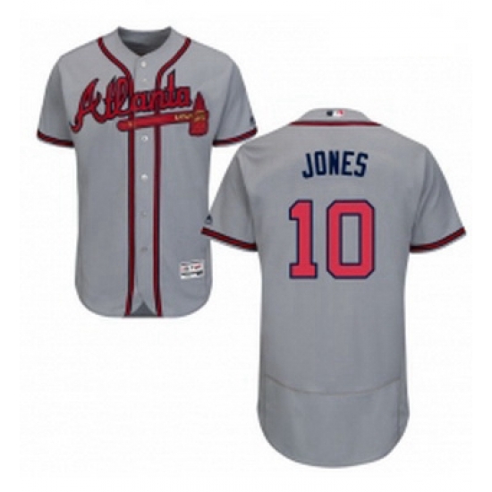 Mens Majestic Atlanta Braves 10 Chipper Jones Grey Road Flex Base Authentic Collection MLB Jersey Mens Majestic Atlanta Braves 10 Chipper Jones Grey Road Flex Base Authentic Collection MLB Jersey