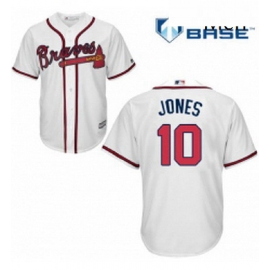 Mens Majestic Atlanta Braves 10 Chipper Jones Replica White Home Cool Base MLB Jersey Mens Majestic Atlanta Braves 10 Chipper Jones Replica White Home Cool Base MLB Jersey