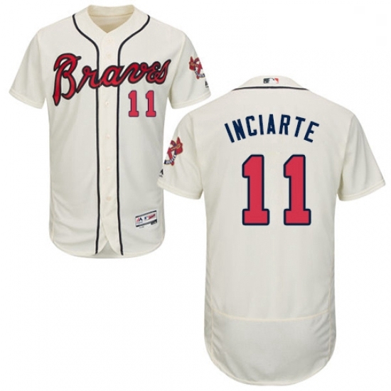 Mens Majestic Atlanta Braves 11 Ender Inciarte Cream Flexbase Authentic Collection MLB Jersey Mens Majestic Atlanta Braves 11 Ender Inciarte Cream Flexbase Authentic Collection MLB Jersey