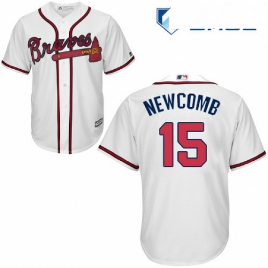 Mens Majestic Atlanta Braves 15 Sean Newcomb Replica White Home Cool Base MLB Jersey Mens Majestic Atlanta Braves 15 Sean Newcomb Replica White Home Cool Base MLB Jersey