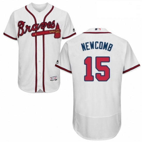 Mens Majestic Atlanta Braves 15 Sean Newcomb White Home Flex Base Authentic Collection MLB Jersey Mens Majestic Atlanta Braves 15 Sean Newcomb White Home Flex Base Authentic Collection MLB Jersey