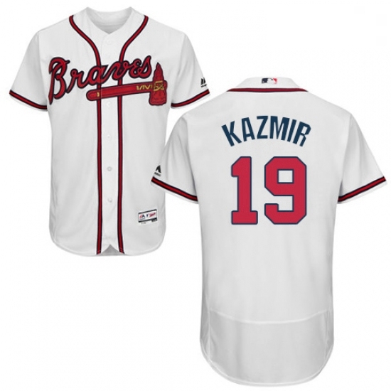 Mens Majestic Atlanta Braves 19 Scott Kazmir White Home Flex Base Authentic Collection MLB Jersey Mens Majestic Atlanta Braves 19 Scott Kazmir White Home Flex Base Authentic Collection MLB Jersey