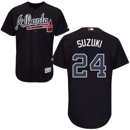 Mens Majestic Atlanta Braves 24 Kurt Suzuki Blue Flexbase Authentic Collection MLB Jersey Mens Majestic Atlanta Braves 24 Kurt Suzuki Blue Flexbase Authentic Collection MLB Jersey
