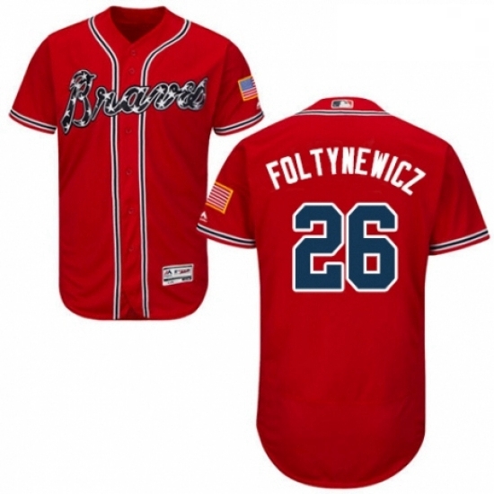 Mens Majestic Atlanta Braves 26 Mike Foltynewicz Red Alternate Flex Base Authentic Collection MLB Jersey Mens Majestic Atlanta Braves 26 Mike Foltynewicz Red Alternate Flex Base Authentic Collection MLB Jersey