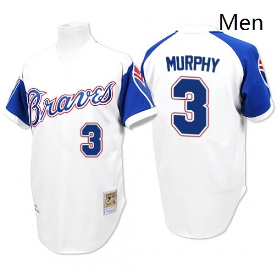 Mens Majestic Atlanta Braves 3 Dale Murphy Authentic White 1974 Throwback MLB Jersey Mens Majestic Atlanta Braves 3 Dale Murphy Authentic White 1974 Throwback MLB Jersey