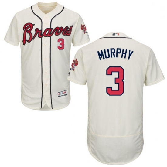 Mens Majestic Atlanta Braves 3 Dale Murphy Cream Alternate Flex Base Authentic Collection MLB Jersey Mens Majestic Atlanta Braves 3 Dale Murphy Cream Alternate Flex Base Authentic Collection MLB Jersey