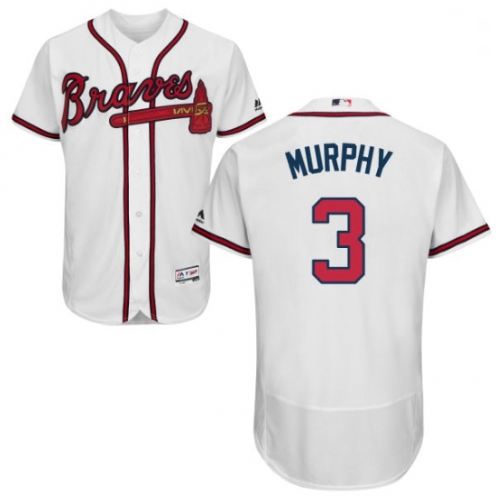 Mens Majestic Atlanta Braves 3 Dale Murphy White Home Flex Base Authentic Collection MLB Jersey Mens Majestic Atlanta Braves 3 Dale Murphy White Home Flex Base Authentic Collection MLB Jersey