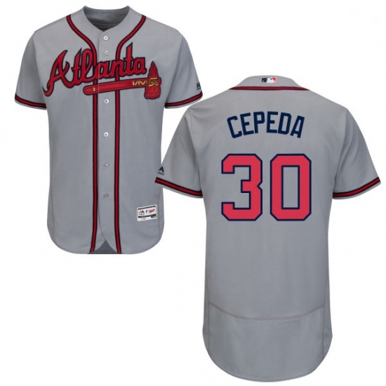 Mens Majestic Atlanta Braves 30 Orlando Cepeda Grey Road Flex Base Authentic Collection MLB Jersey Mens Majestic Atlanta Braves 30 Orlando Cepeda Grey Road Flex Base Authentic Collection MLB Jersey