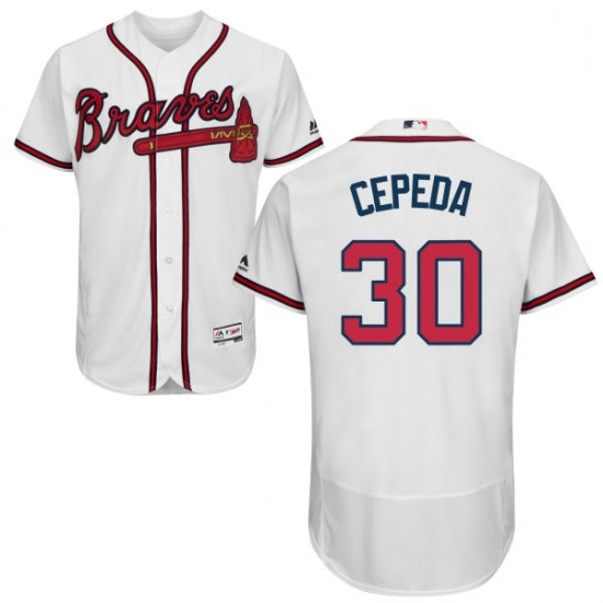 Mens Majestic Atlanta Braves 30 Orlando Cepeda White Home Flex Base Authentic Collection MLB Jersey Mens Majestic Atlanta Braves 30 Orlando Cepeda White Home Flex Base Authentic Collection MLB Jersey