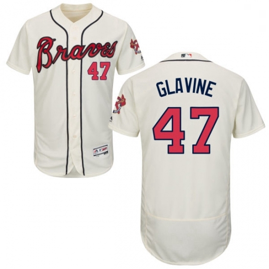 Mens Majestic Atlanta Braves 47 Tom Glavine Cream Alternate Flex Base Authentic Collection MLB Jersey Mens Majestic Atlanta Braves 47 Tom Glavine Cream Alternate Flex Base Authentic Collection MLB Jersey