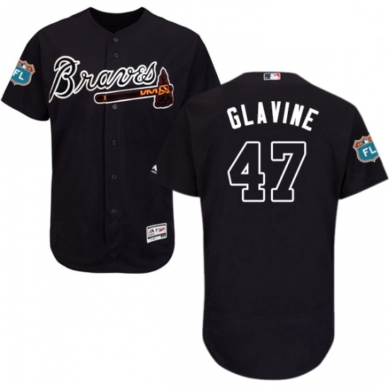 Mens Majestic Atlanta Braves 47 Tom Glavine Navy Blue Alternate Flex Base Authentic Collection MLB Jersey Mens Majestic Atlanta Braves 47 Tom Glavine Navy Blue Alternate Flex Base Authentic Collection MLB Jersey