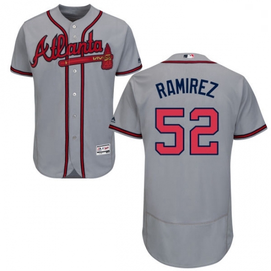 Mens Majestic Atlanta Braves 52 Jose Ramirez Grey Road Flex Base Authentic Collection MLB Jersey Mens Majestic Atlanta Braves 52 Jose Ramirez Grey Road Flex Base Authentic Collection MLB Jersey