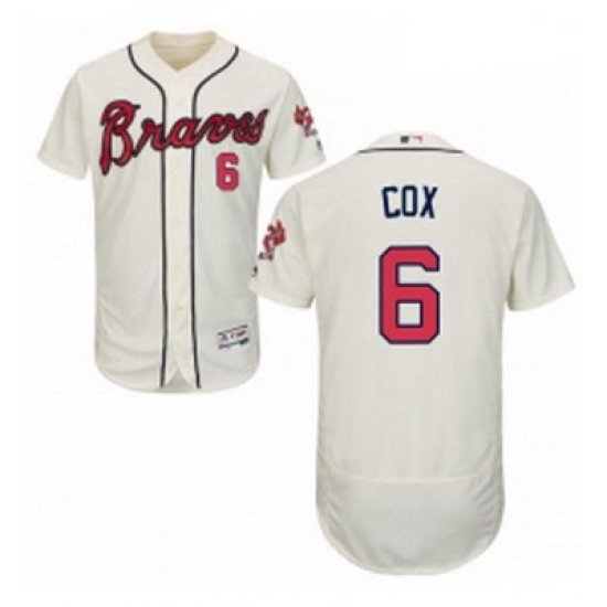 Mens Majestic Atlanta Braves 6 Bobby Cox Cream Alternate Flex Base Authentic Collection MLB Jersey Mens Majestic Atlanta Braves 6 Bobby Cox Cream Alternate Flex Base Authentic Collection MLB Jersey