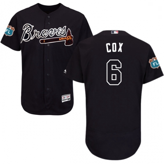 Mens Majestic Atlanta Braves 6 Bobby Cox Navy Blue Alternate Flex Base Authentic Collection MLB Jersey Mens Majestic Atlanta Braves 6 Bobby Cox Navy Blue Alternate Flex Base Authentic Collection MLB Jersey