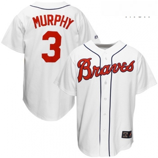 Mens Mitchell and Ness Atlanta Braves 3 Dale Murphy Authentic White Throwback MLB Jersey Mens Mitchell and Ness Atlanta Braves 3 Dale Murphy Authentic White Throwback MLB Jersey