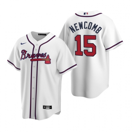 Mens Nike Atlanta Braves 15 Sean Newcomb White Home Stitched Baseball Jersey Mens Nike Atlanta Braves 15 Sean Newcomb White Home Stitched Baseball Jersey