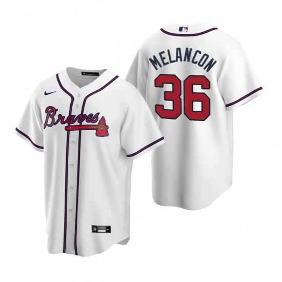 Mens Nike Atlanta Braves 36 Mark Melancon White Home Stitched Baseball Jersey Mens Nike Atlanta Braves 36 Mark Melancon White Home Stitched Baseball Jersey