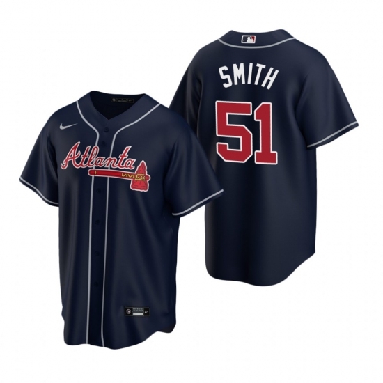 Mens Nike Atlanta Braves 51 Will Smith Navy Alternate Stitched Baseball Jersey Mens Nike Atlanta Braves 51 Will Smith Navy Alternate Stitched Baseball Jersey