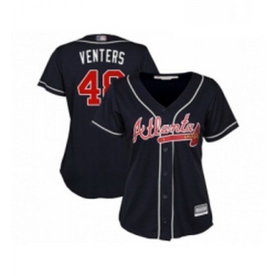 Womens Atlanta Braves 48 Jonny Venters Replica Blue Alternate Road Cool Base Baseball Jersey Womens Atlanta Braves 48 Jonny Venters Replica Blue Alternate Road Cool Base Baseball Jersey