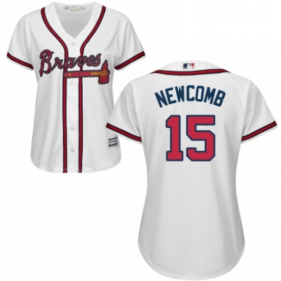 Womens Majestic Atlanta Braves 15 Sean Newcomb Authentic White Home Cool Base MLB Jersey Womens Majestic Atlanta Braves 15 Sean Newcomb Authentic White Home Cool Base MLB Jersey