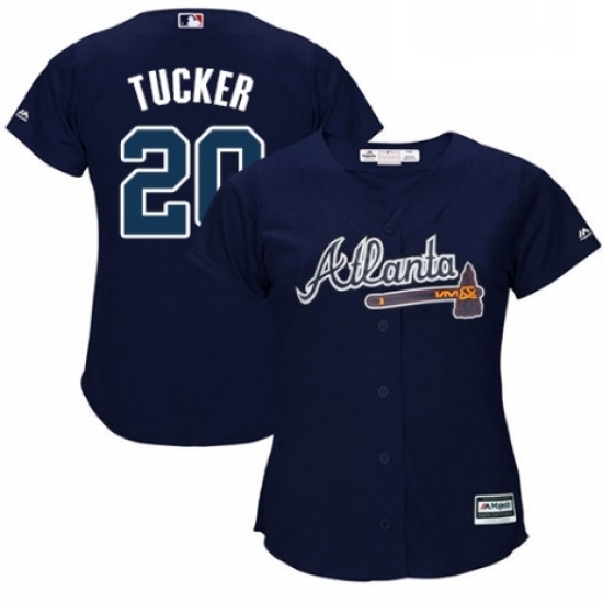 Womens Majestic Atlanta Braves 20 Preston Tucker Authentic Blue Alternate Road Cool Base MLB Jersey Womens Majestic Atlanta Braves 20 Preston Tucker Authentic Blue Alternate Road Cool Base MLB Jersey
