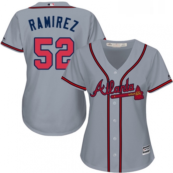 Womens Majestic Atlanta Braves 52 Jose Ramirez Authentic Grey Road Cool Base MLB Jersey Womens Majestic Atlanta Braves 52 Jose Ramirez Authentic Grey Road Cool Base MLB Jersey