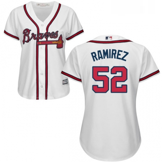 Womens Majestic Atlanta Braves 52 Jose Ramirez Authentic White Home Cool Base MLB Jersey Womens Majestic Atlanta Braves 52 Jose Ramirez Authentic White Home Cool Base MLB Jersey
