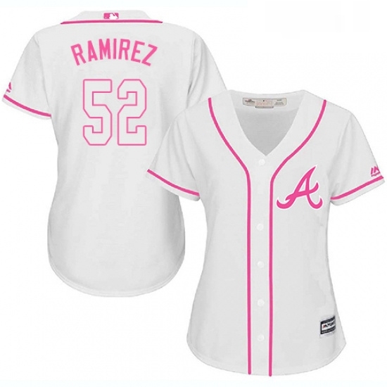 Womens Majestic Atlanta Braves 52 Jose Ramirez Replica White Fashion Cool Base MLB Jersey Womens Majestic Atlanta Braves 52 Jose Ramirez Replica White Fashion Cool Base MLB Jersey