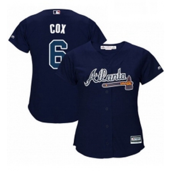Womens Majestic Atlanta Braves 6 Bobby Cox Replica Blue Alternate Road Cool Base MLB Jersey Womens Majestic Atlanta Braves 6 Bobby Cox Replica Blue Alternate Road Cool Base MLB Jersey
