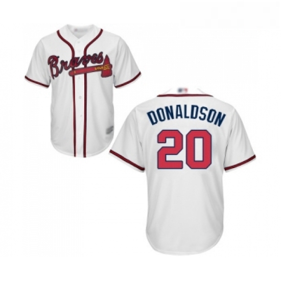 Youth Atlanta Braves 20 Josh Donaldson Replica White Home Cool Base Baseball Jersey Youth Atlanta Braves 20 Josh Donaldson Replica White Home Cool Base Baseball Jersey