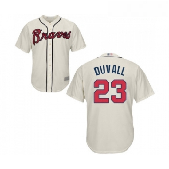 Youth Atlanta Braves 23 Adam Duvall Replica Cream Alternate 2 Cool Base Baseball Jersey Youth Atlanta Braves 23 Adam Duvall Replica Cream Alternate 2 Cool Base Baseball Jersey