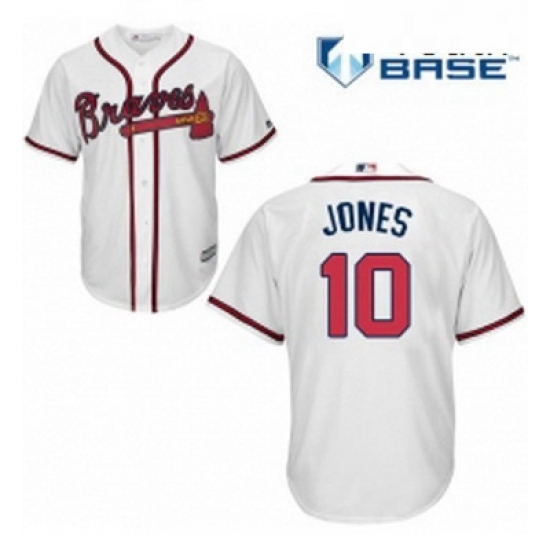 Youth Majestic Atlanta Braves 10 Chipper Jones Authentic White Home Cool Base MLB Jersey Youth Majestic Atlanta Braves 10 Chipper Jones Authentic White Home Cool Base MLB Jersey