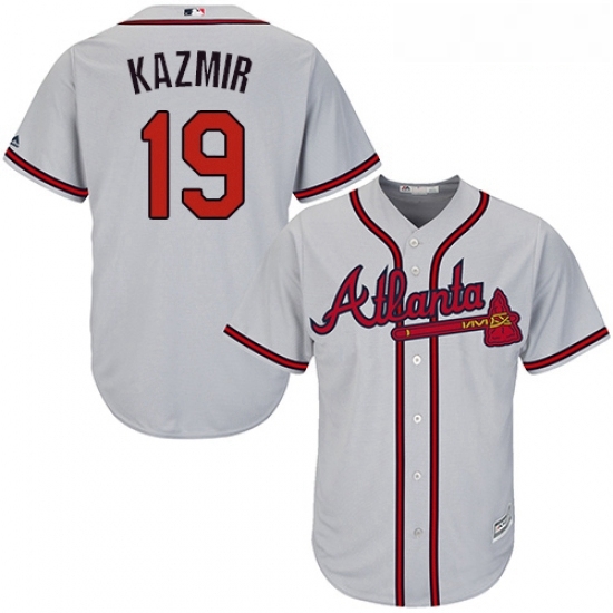 Youth Majestic Atlanta Braves 19 Scott Kazmir Replica Grey Road Cool Base MLB Jersey Youth Majestic Atlanta Braves 19 Scott Kazmir Replica Grey Road Cool Base MLB Jersey