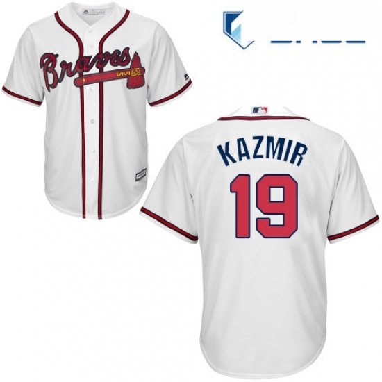 Youth Majestic Atlanta Braves 19 Scott Kazmir Replica White Home Cool Base MLB Jersey Youth Majestic Atlanta Braves 19 Scott Kazmir Replica White Home Cool Base MLB Jersey
