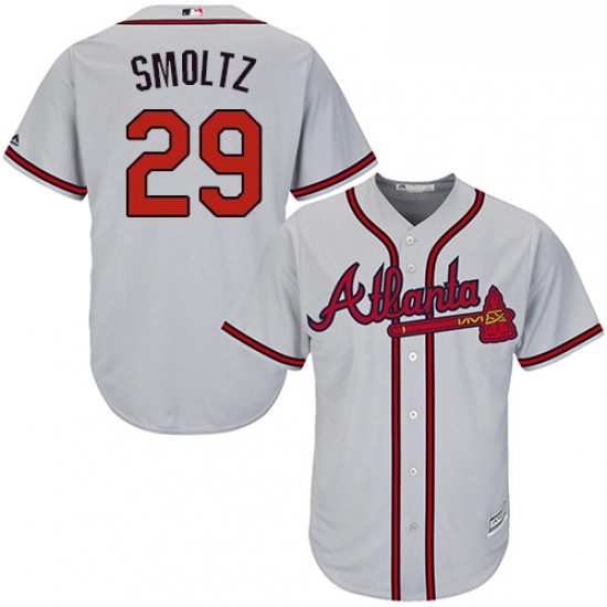 Youth Majestic Atlanta Braves 29 John Smoltz Authentic Grey Road Cool Base MLB Jersey Youth Majestic Atlanta Braves 29 John Smoltz Authentic Grey Road Cool Base MLB Jersey