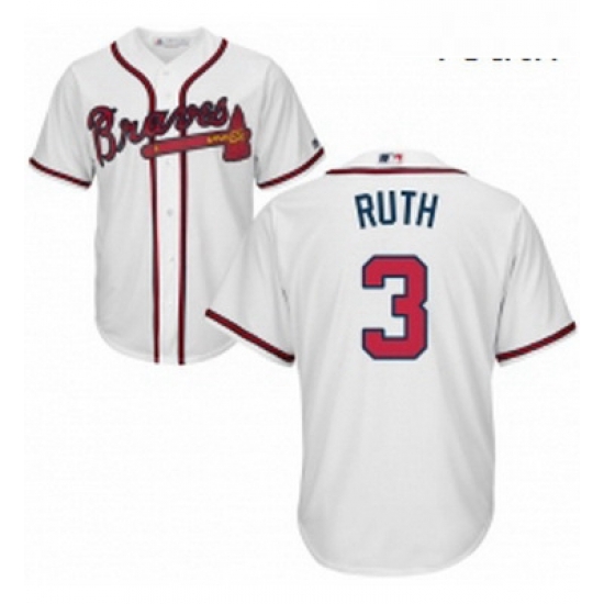 Youth Majestic Atlanta Braves 3 Babe Ruth Authentic White Home Cool Base MLB Jersey Youth Majestic Atlanta Braves 3 Babe Ruth Authentic White Home Cool Base MLB Jersey