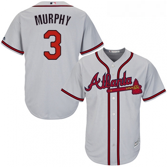 Youth Majestic Atlanta Braves 3 Dale Murphy Authentic Grey Road Cool Base MLB Jersey Youth Majestic Atlanta Braves 3 Dale Murphy Authentic Grey Road Cool Base MLB Jersey