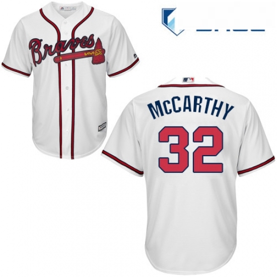 Youth Majestic Atlanta Braves 32 Brandon McCarthy Authentic White Home Cool Base MLB Jersey Youth Majestic Atlanta Braves 32 Brandon McCarthy Authentic White Home Cool Base MLB Jersey