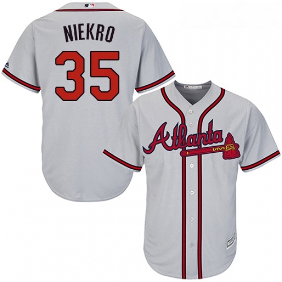 Youth Majestic Atlanta Braves 35 Phil Niekro Authentic Grey Road Cool Base MLB Jersey Youth Majestic Atlanta Braves 35 Phil Niekro Authentic Grey Road Cool Base MLB Jersey