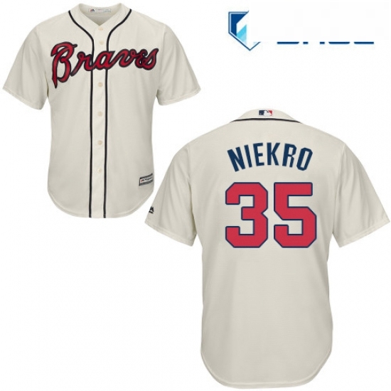 Youth Majestic Atlanta Braves 35 Phil Niekro Replica Cream Alternate 2 Cool Base MLB Jersey Youth Majestic Atlanta Braves 35 Phil Niekro Replica Cream Alternate 2 Cool Base MLB Jersey
