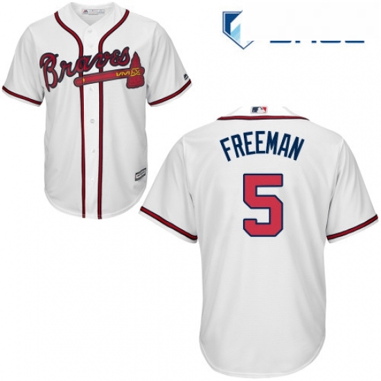Youth Majestic Atlanta Braves 5 Freddie Freeman Replica White Home Cool Base MLB Jersey Youth Majestic Atlanta Braves 5 Freddie Freeman Replica White Home Cool Base MLB Jersey