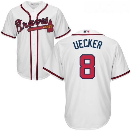 Youth Majestic Atlanta Braves 8 Bob Uecker Replica White Home Cool Base MLB Jersey Youth Majestic Atlanta Braves 8 Bob Uecker Replica White Home Cool Base MLB Jersey