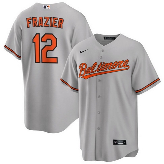 Men Baltimore Orioles 12 Adam Frazier Grey Cool Base Stitched Jersey Men Baltimore Orioles 12 Adam Frazier Grey Cool Base Stitched Jersey
