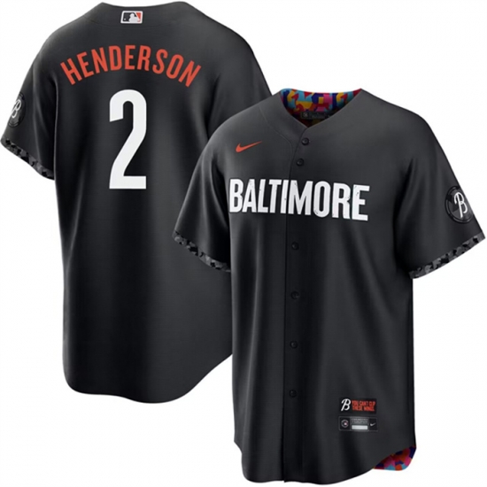 Men Baltimore Orioles 2 Gunnar Henderson Black 2023 City Connect Cool Base Stitched Baseball Jersey Men Baltimore Orioles 2 Gunnar Henderson Black 2023 City Connect Cool Base Stitched Baseball Jersey