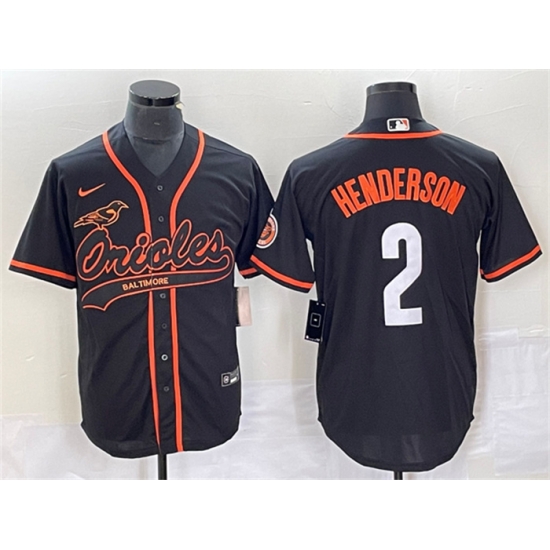 Men Baltimore Orioles 2 Gunnar Henderson Black City Connect Cool Base Stitched Baseball Jersey Men Baltimore Orioles 2 Gunnar Henderson Black City Connect Cool Base Stitched Baseball Jersey