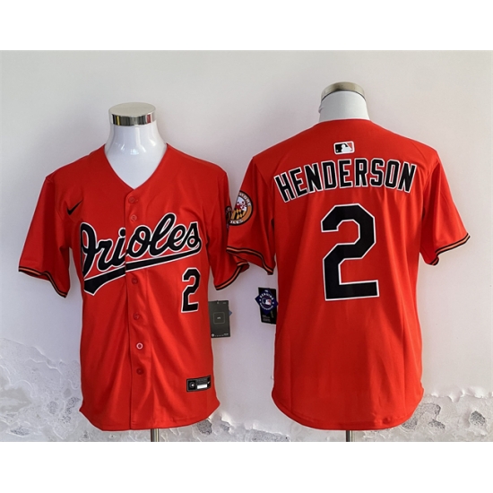 Men Baltimore Orioles 2 Gunnar Henderson Orange 2024 With Patch Cool Base Stitched Baseball Jersey Men Baltimore Orioles 2 Gunnar Henderson Orange 2024 With Patch Cool Base Stitched Baseball Jersey