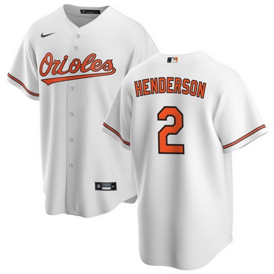 Men Baltimore Orioles 2 Gunnar Henderson White Cool Base Stitched Jersey Men Baltimore Orioles 2 Gunnar Henderson White Cool Base Stitched Jersey